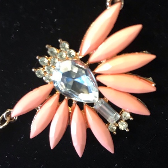 Coral Colored Jeweled Headband/Hair Jewelry - Picture 4 of 6